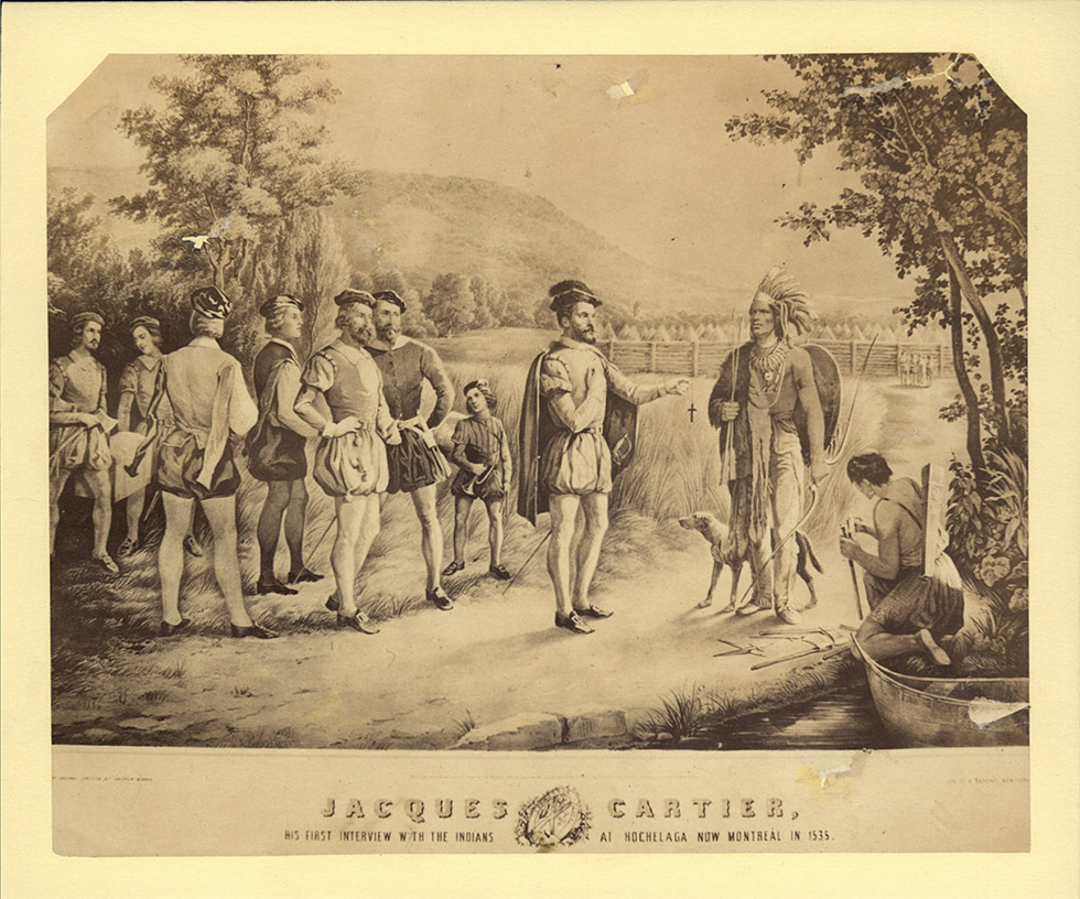 Jacques Cartier in Hochelaga.