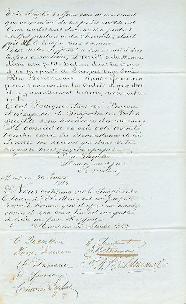 Letter from douard De Villeray.