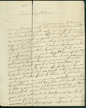 Letter to Franois Bonin
