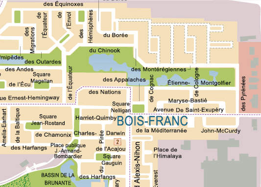 Vue du quartier Bois-Franc