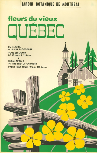 Jardin botanique de Montral, Archives- JBM002160 - Exposition thématique printanière: Fleurs du vieux Québec - 1967