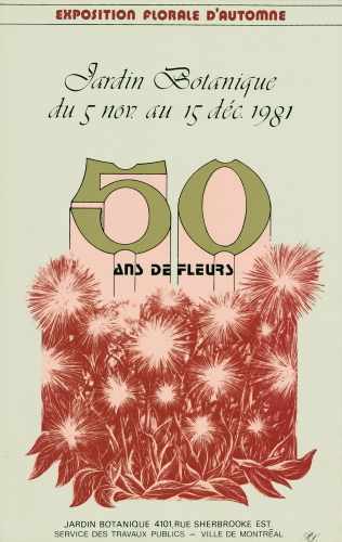 Jardin botanique de Montral (Archives) - JBM002183 - Exposition florale d'automne: 50 ans de fleurs - 1981