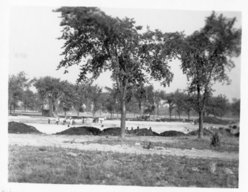 Jardin botanique de Montral (Archives) - H-1938-0086-b - Jardin botanique de Montréal - Lacs - Construction - 1938