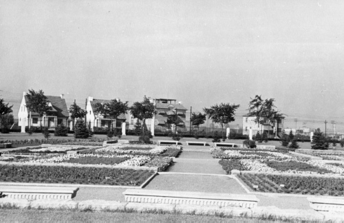 Jardin botanique de Montral (Archives) - H-1939-0039-c - Montréal, Jardin botanique - Octobre 1939 - Parterre d