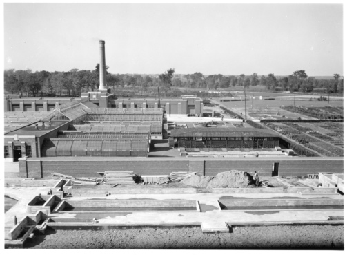Jardin botanique de Montral (Archives) - H-1939-0051-d - Couches froides et fondations des futures serres d'exposition - 1939