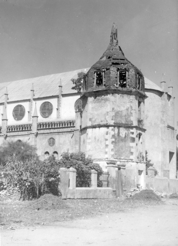 Collection Jacques Rousseau photo - c-772-a-I-1927 -HAITI. Vieux clocher colonial ? St-Marc.