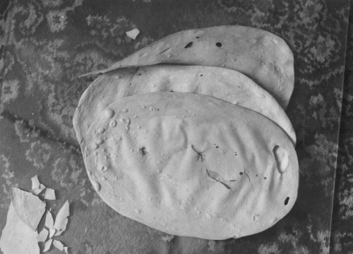Collection Jacques Rousseau photo - c-3143-a-I-4517 -Mexique. Tortilla de farine. Une sorte de pain azyme papyrac?. Mexico.