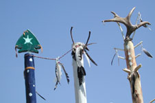 Totem poles. Photo: Michel Tremblay
