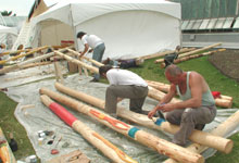 Artists at work. Photo: Michel Tremblay