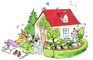Un jardin diversifi�: plus de temps laiss� au loisir...
