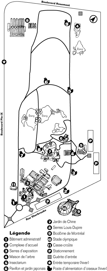 Plan du circuit pour l'observation des oiseaux