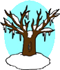 Le poids de la neige sur l'arbre est d�j� souvent important
