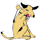 Bon, mettez �a sur le dos du chien maintenant ! M�me si je n'y suis pas allergique, je peux en effet porter sur mon pelage et transmettre � mes ma�tres
 l'huile de l'herbe � la puce si je me suis promen� dans un endroit o� pousse cette plante...