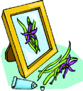 Avec quelques fleurs et du mat�riel de bricolage, on peut r�ussir des oeuvres d'art