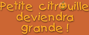 Petite citrouille deviendra grande