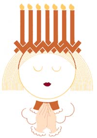 petite fille avec chandelles