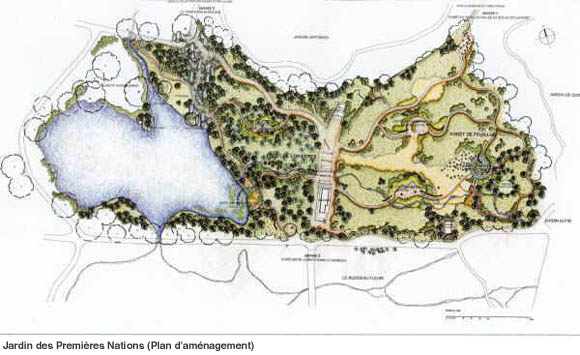 Le Jardin des Premi�res Nations. Plan d'am�nagement