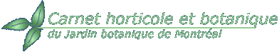 Carnet horticole et botanique
