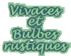 Vivaces et bulbes rustiques