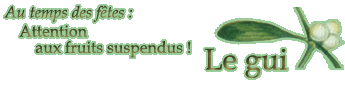 Au temps des fêtes : Attention aux fruits suspendus !