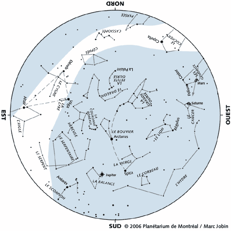 Carte du ciel de mai 2006