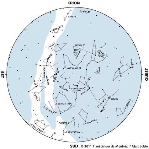 Carte du ciel de juin 2011