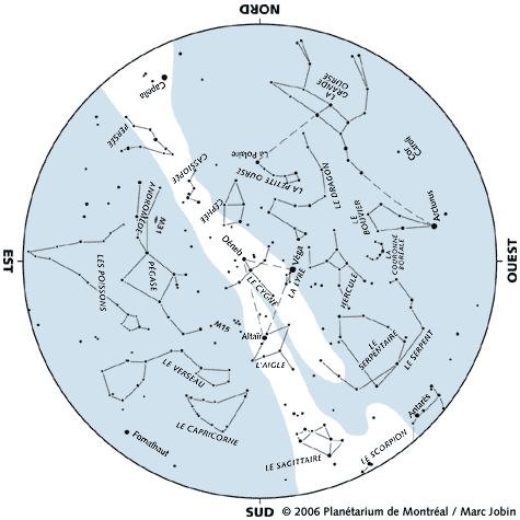 Carte du ciel de septembre 2006