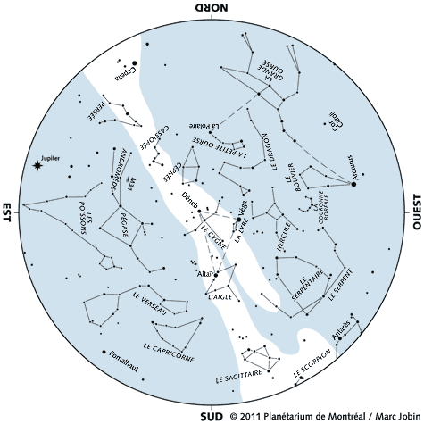 Carte du ciel de septembre 2011